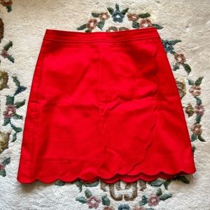J Crew Skirt. NwT J Crew Scalloped Skirt